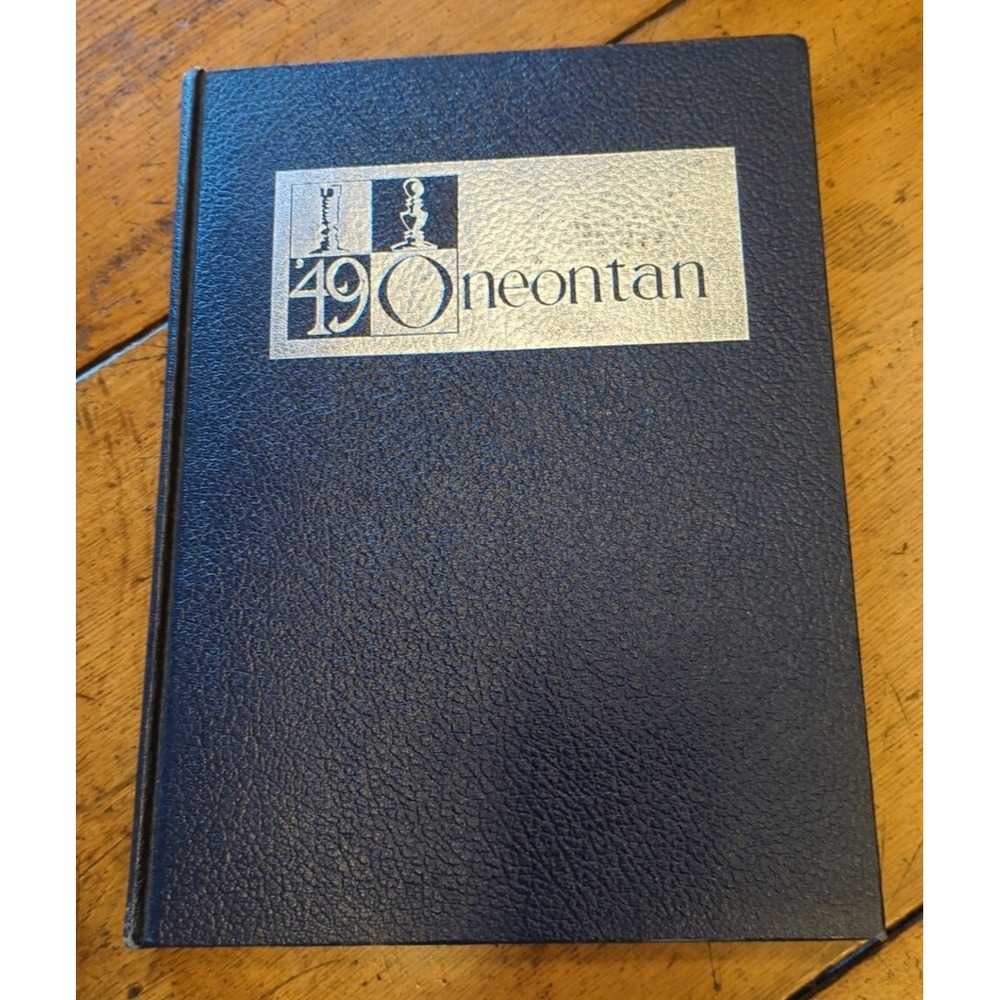 Vintage 1949 Oneontan Oneonta New York Teachers College Yearbook Hardcover